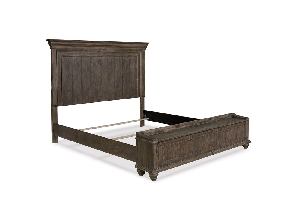 Ashley Johnelle King Panel Bed with Storage Bench with slats